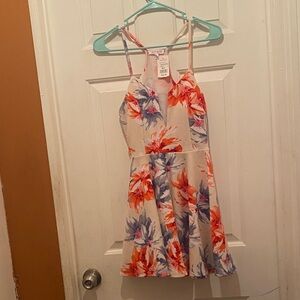 A'GACI Fuchsia and Cream Dress